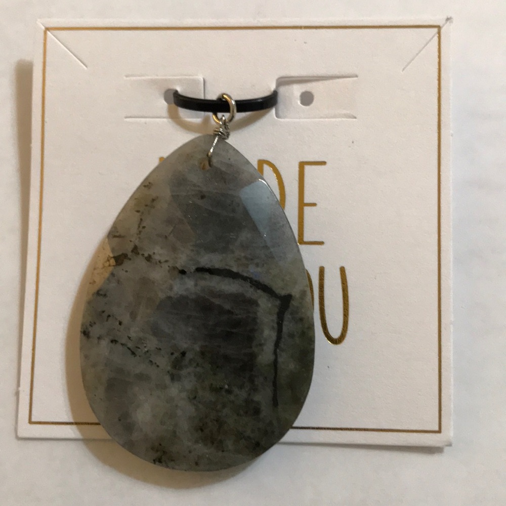 Large Labradorite Stone Pendant